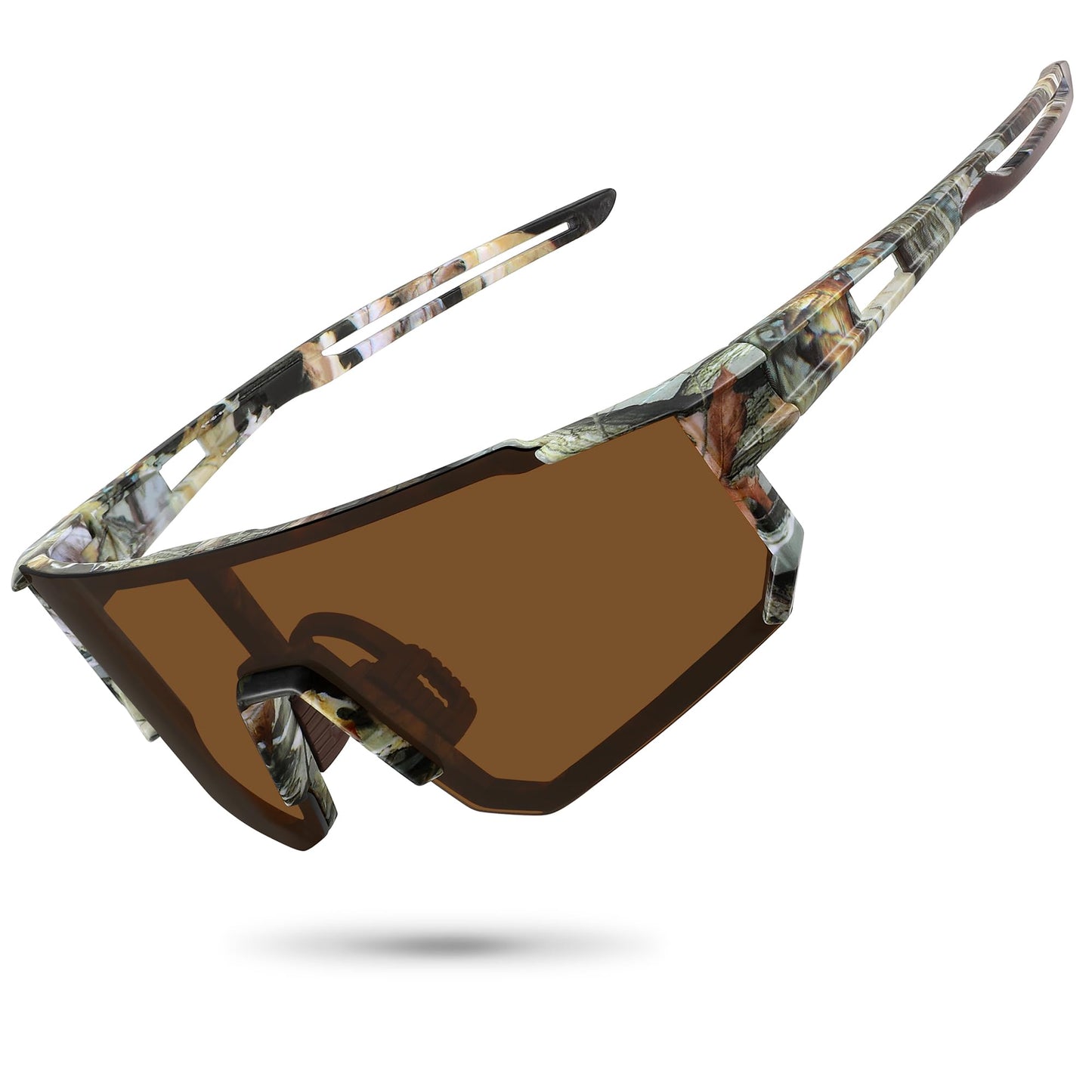 STORYCOAST Polarized Sports Sunglasses for Men Women,Bike Glasses Driving Fishing Cycling Mountain Bike Sunglasses UV400 Protection 1-(A) Brown Flower-Brown