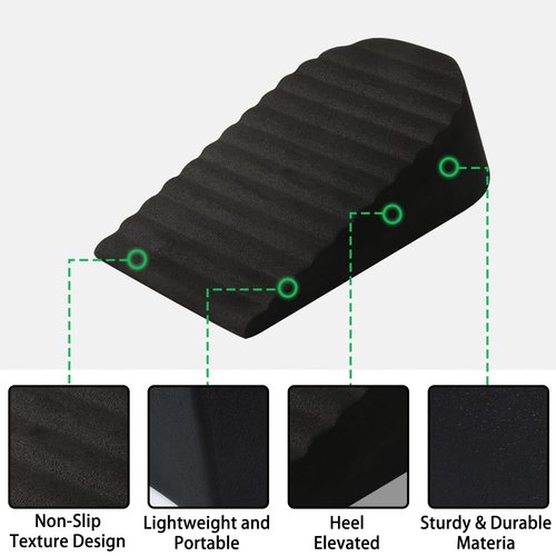 Squat Wedge Block by SEWD - Non-Slip Slant Board for Elevated Heel Squats, Knees Over Toes, Deadlifts – Perfect for Reverse Step Ups and Split Squats.