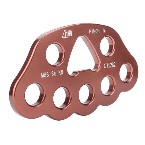 RiToEasysports Rock Climbing Rigging Plate, 8 Holes 45KN Outdoor Paws Rigging Plate Anchor Multipliers Connector Gear
