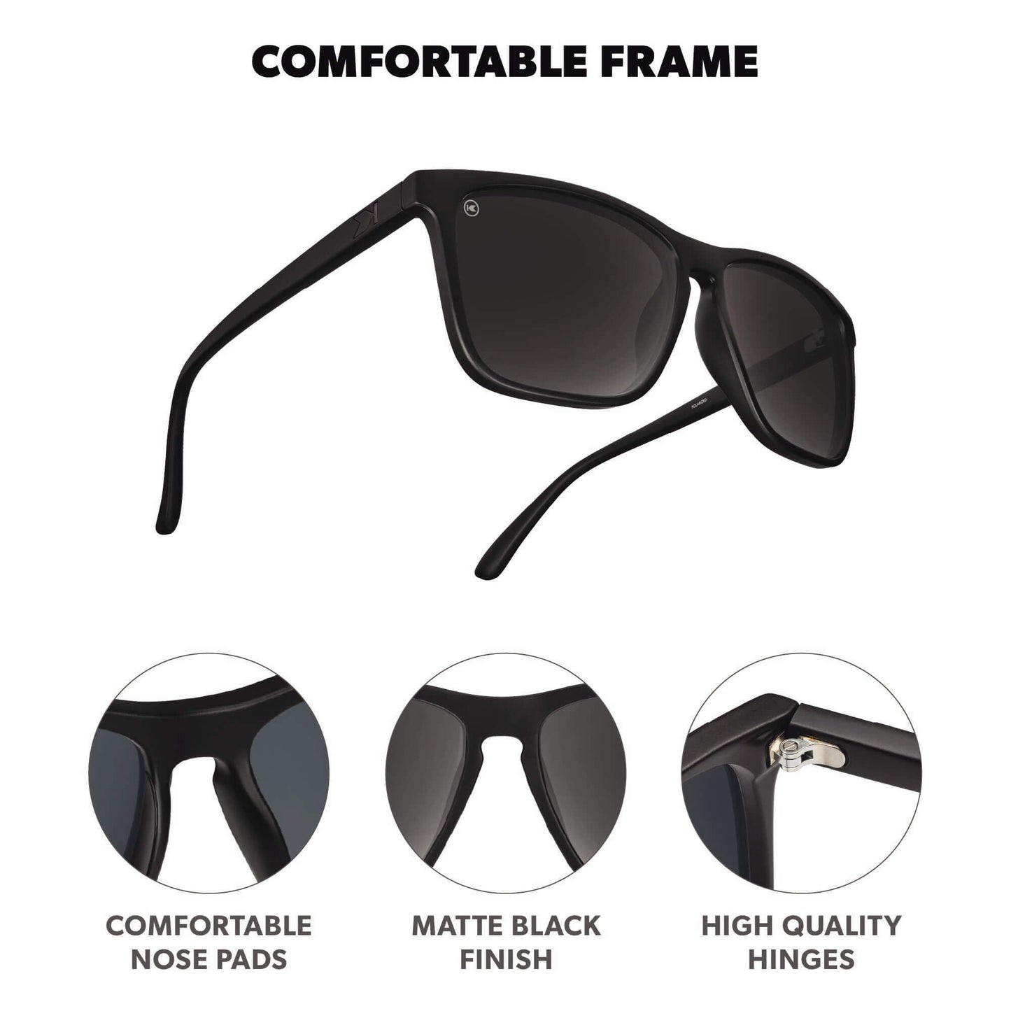 Knockaround Fast Lanes Polarized Lightweight Sunglasses for Men & Women - UV400 Protection