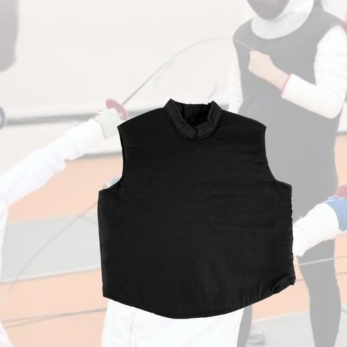Aymzbd Fencing Tutor Vest,Black Fencing Uniform Guard Clothes Sleeveless Jacket Protective Suit for Fencing Sports Foil Epee Sabre, XL