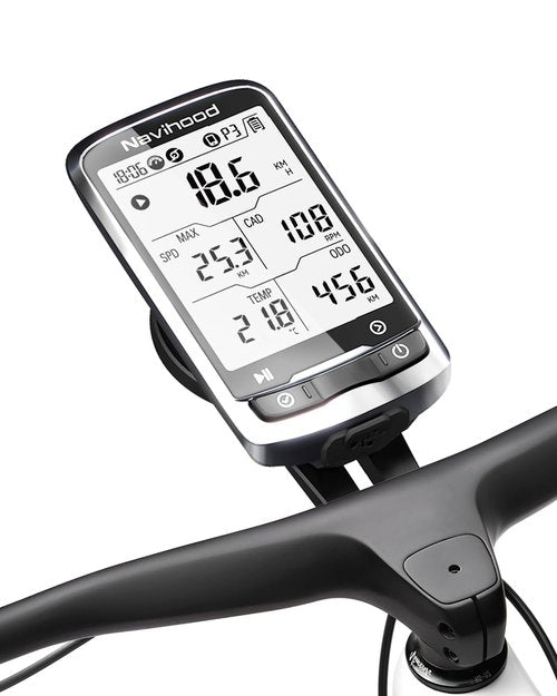 Navihood L4 Entry Level GPS Bike Computer Wireless, Laminated 2.3" Screen, Ultra Thin and Lightweight Bike Speedometer, IPX7 Waterproof, Bluetooth ANT+ Cycling Computer
