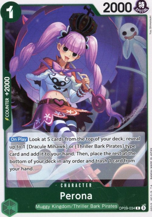 One Piece Perona OP09-034 Emperors in The New World Foil Card