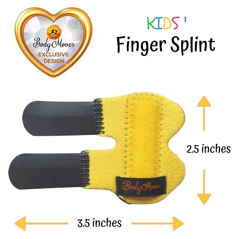 BodyMoves Kids Finger Splints (2 pc) - Yellow Variation