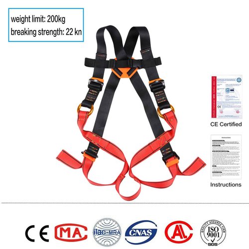 HandAcc Kids Climbing Seat Belt, Youth Full Body Safety Belt for Outdoor Expanding Training Caving Tree Climbing, Zipline Belt Rappelling Equip