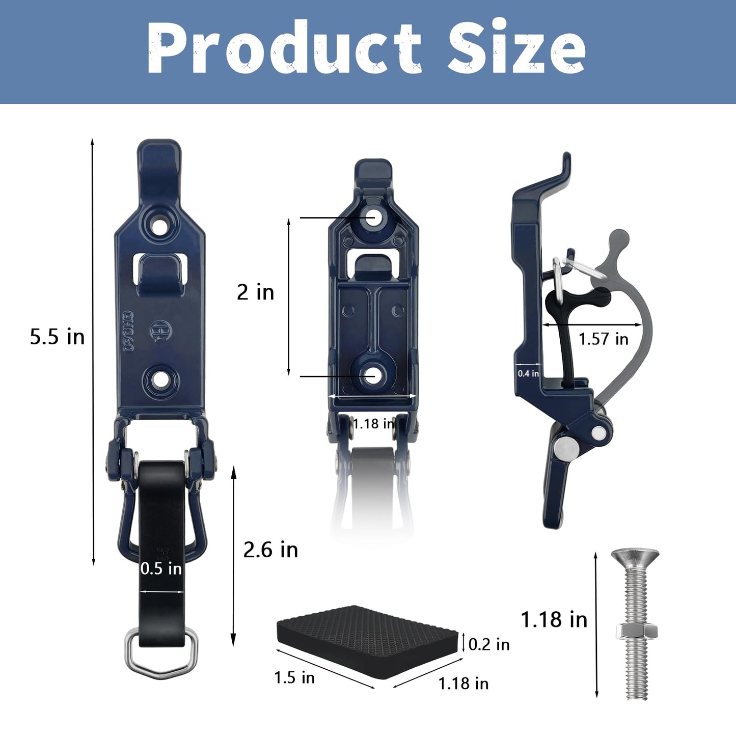 2 PCS Shovel Mount for Roof Rack Overland Gear Rotopax Mount Shovel Holder for Truck Tool Holder,Rubber Clamp Grip Mounting Kit Fits Shovel Holder Wall Mount, and Pole Clamp