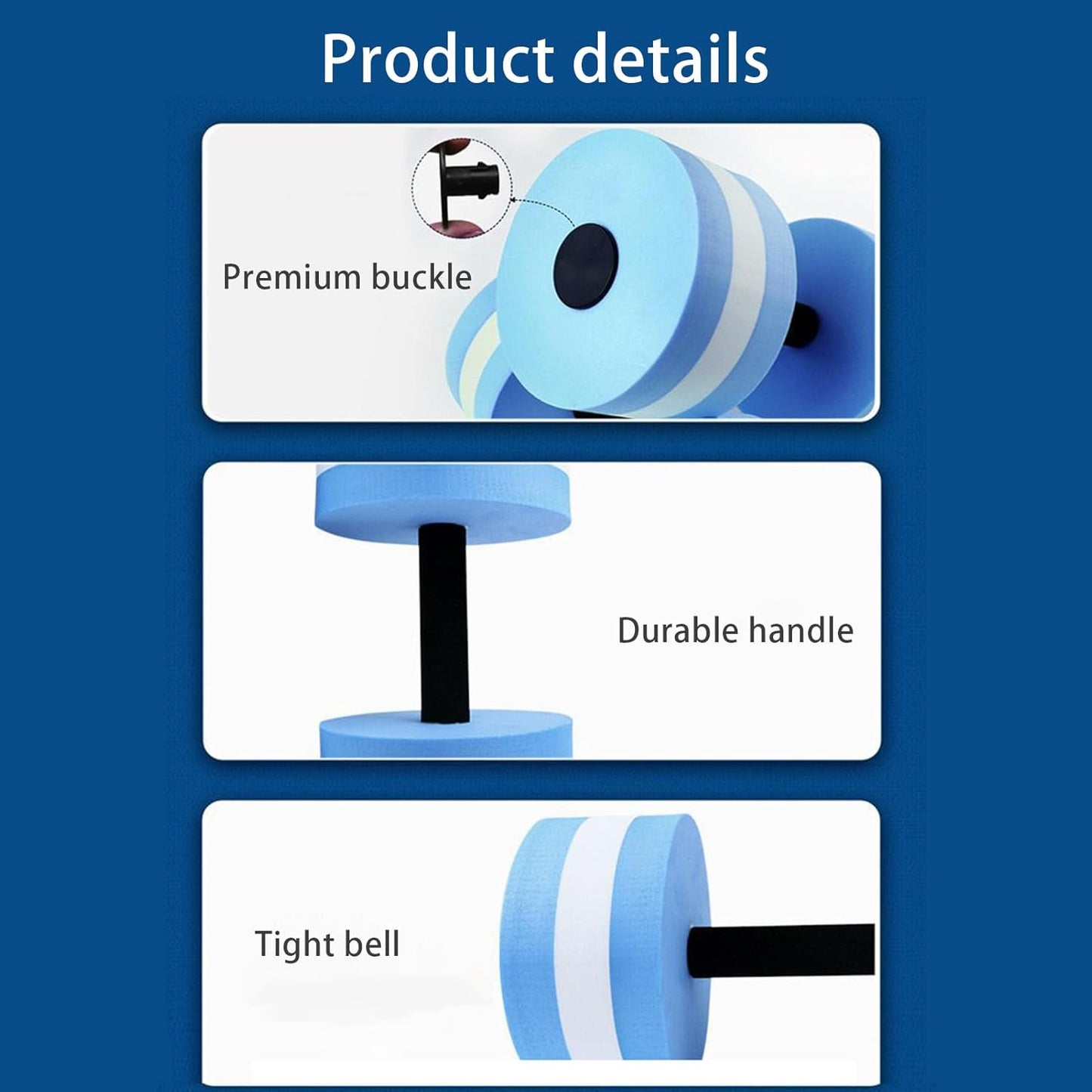 1pc Aquatic Dumbells,Water Weights for Pool Exercise,Aqua Fitness Barbells for Men Women,Water Aerobics Equipment,Water Weight Water Aerobics Dumbell Exercises Equipment for Weight Loss