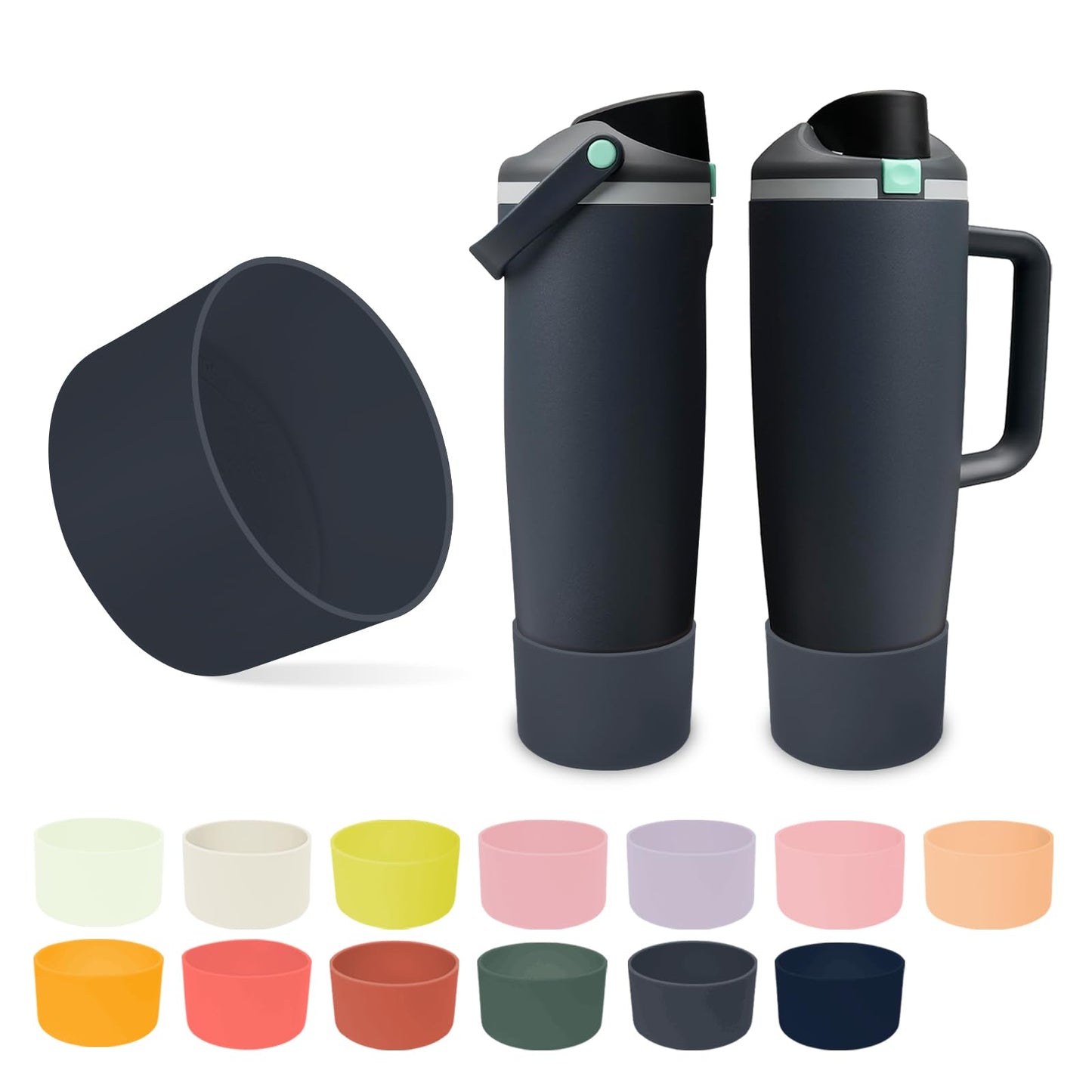 Kaitiaki Silicone Boot for Owala 30oz & 40oz FreeSip Sway Bottles & Tumblers - Non-Slip, Scratch-Resistant, Stability Enhancer, Available in 12 Colors (Foggy Tide)