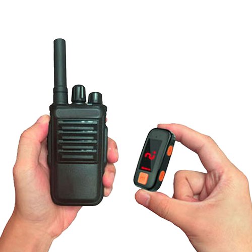 Super Mini Walkie Talkies 2 Pack, Waterproof Two Way Radio with Earpieces Portable FM Transceiver for Outdoor Restaurant Baseball Retail Store