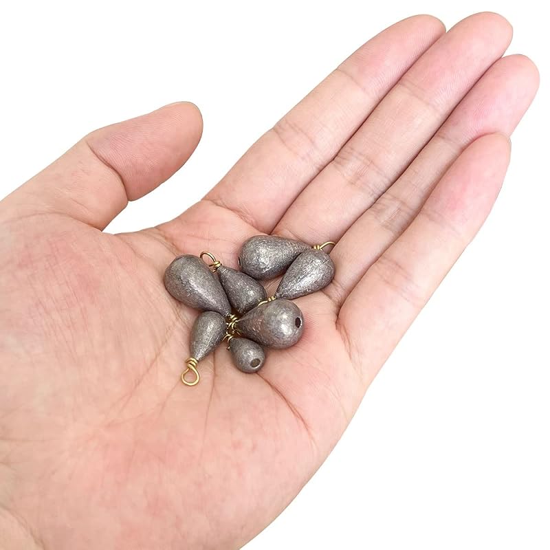25Pcs Fishing Sinkers Kit - 3/16oz (5g) Drop Shot Weights for Saltwater & Freshwater, C:3/16oz-30PCS Variation