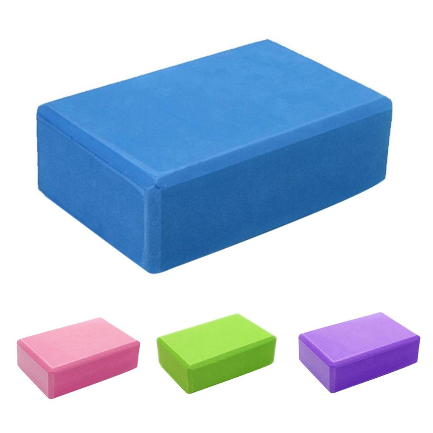 2 Pack Yoga Blocks Supportive Latex-Free EVA Foam Yoga Blocks Set,9"x6"x3" Lightweight Non-Slip Surface High Density Yoga Block for Meditation Exercise Pilates Stretching (Purple)