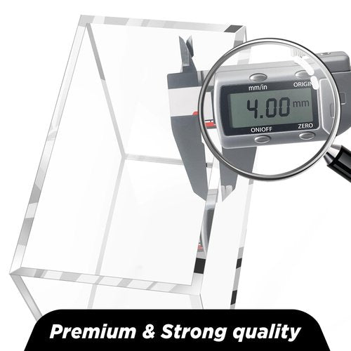 Booster Box Acrylic Case - UV Protection Display for PKMN Booster Sealed Boxes, Thick 0.2" Clear Storage Case with Anti-Scratch Coating, Gift for TCG Collectors (Black Base)