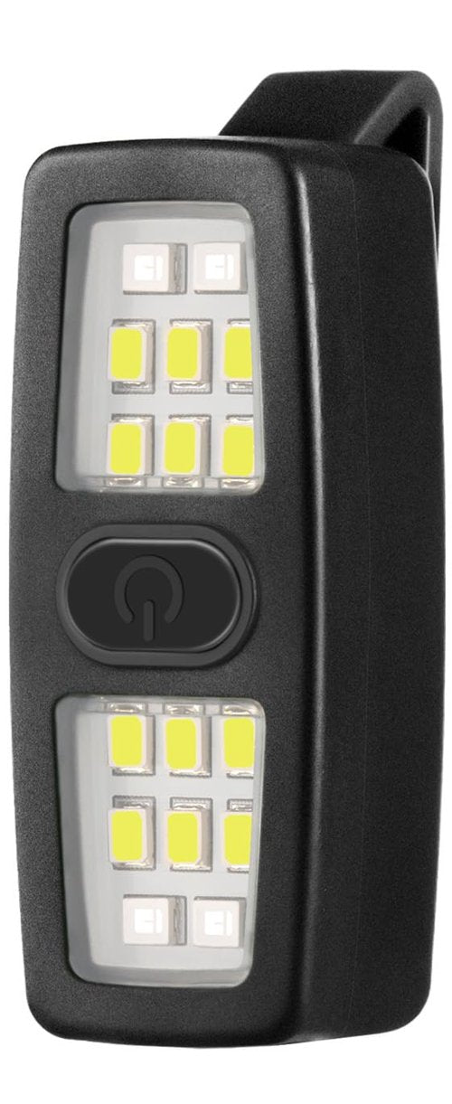 Small Rechargeable EDC Flashlight 600 Lumen, Clip on Running Lights 328 FT Gift for Runners, Safety Bike Lights for Dog Walking at Night, Hands Free Running Accessories Gear for Women Men (1, Black)