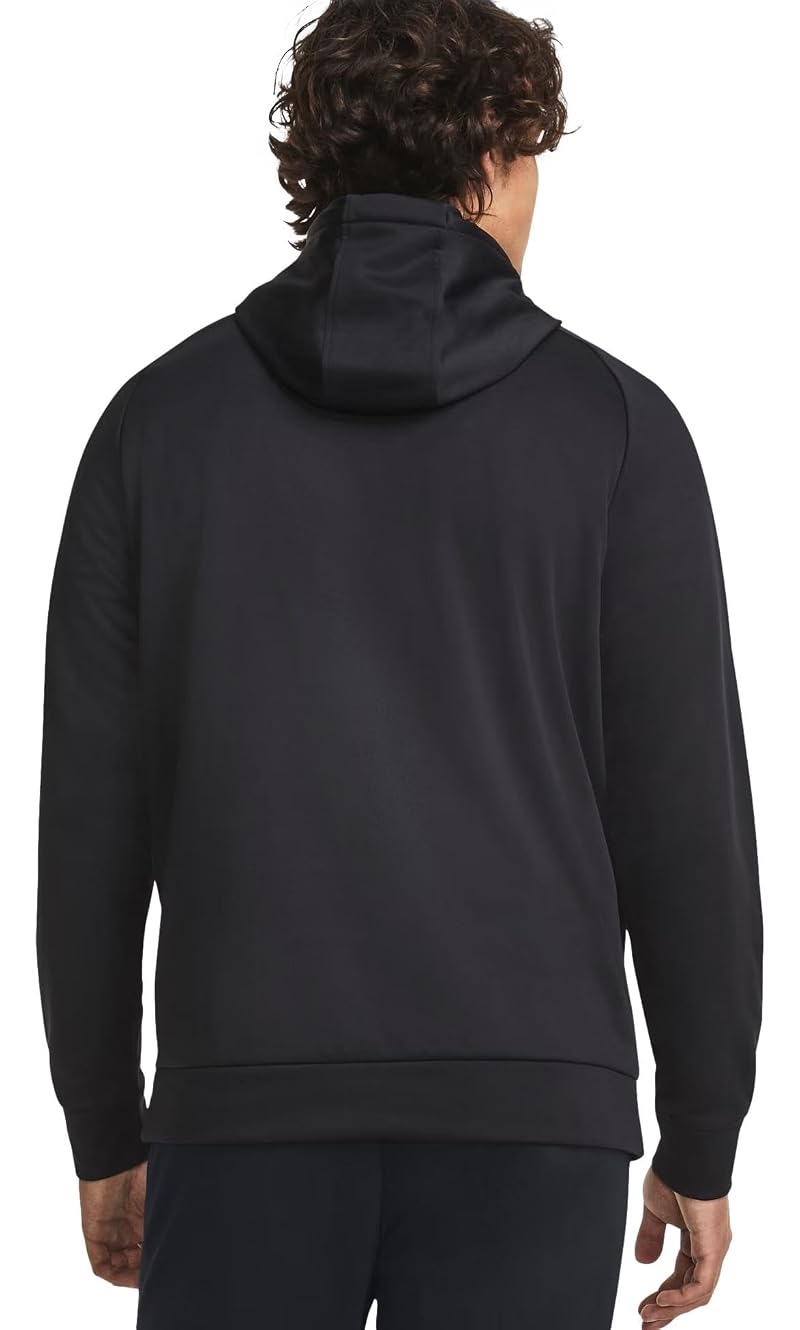 Under Armour Men’s Armour Fleece Big Logo Hoodie - Black/Gradient White, Medium