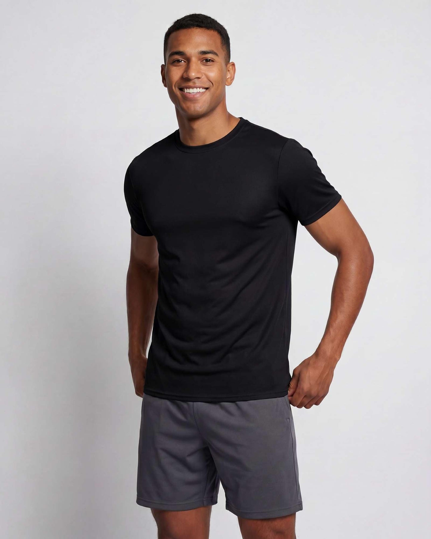 Real Essentials - Pack of 5 Men’s Active Quick Dry Fit Crew Neck T-Shirts Athletic Gym Workout Short Sleeve Tee Tops Camisas para Hombres Summer - 3X-Large - Set 8