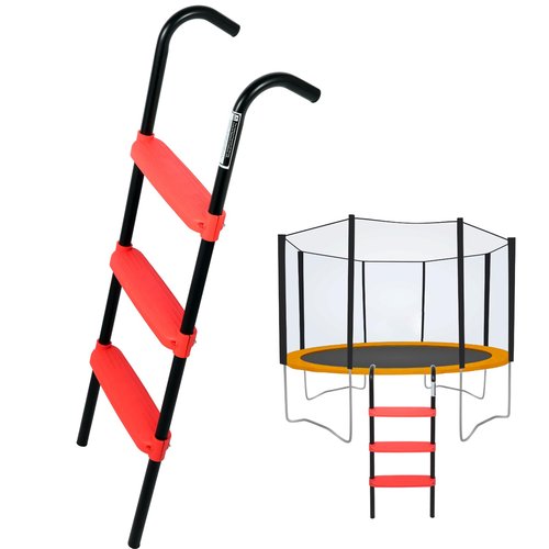 SweetBin Universal 3 Steps Trampoline Ladder with Wide Steps,Durable and Easy to Assemble,220 lbs Capacity Trampoline Accessories for Kids