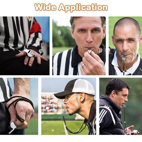 Bsofing 2 Pack Whistle, Coaches Whistle with Lanyard, Whistle for Coaches, Whistle for Teachers, Stainless Steel Sports Whistles, Loud Crisp Sound Whistles Great for Coaches, Referees, and Officials