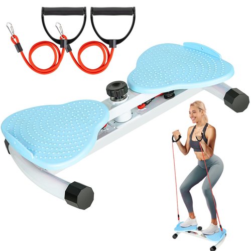 Waist Twist Board for Exercise, Waist Twisting Machine, Core Twister Machine for Women Men Belly Fat Loss, Noiseless Ab Twister Board for Home Gym Pilates Equipment (Blue)