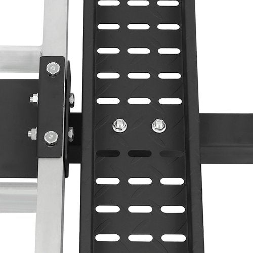 Aluminum Motorcycle Hitch Carrier, 400lbs Lifting Capacity Dirt Bikes Carrier with Crank Arm Brackets and Practical Straps, Heavy Duty Motorcycle Bracket with Straps Tire Limiter