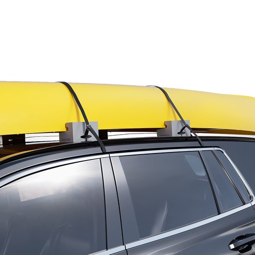 AQUARM Deluxe Canoe Foam Blocks for Roof Universal Canoe Carrier Kit Soft Canoe Pads Car Top Roof Racks Foam Pads with Tie-Downs, 6 inch