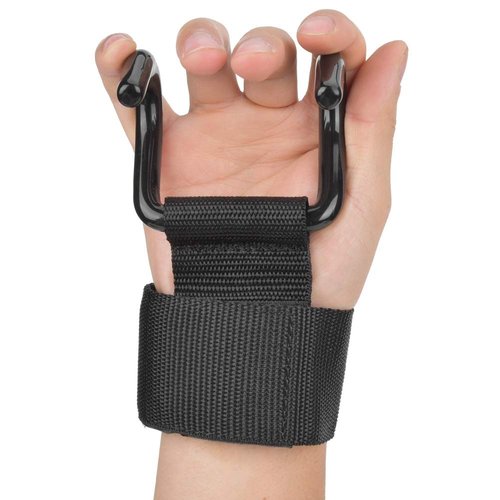 Alomejor 2 Pcs Weightlifting Handles and Hooks for Fitness Training, Durable Steel Material, Lightweight and Easy to Wear for Gym Training Courses (Weightlifting Hook)