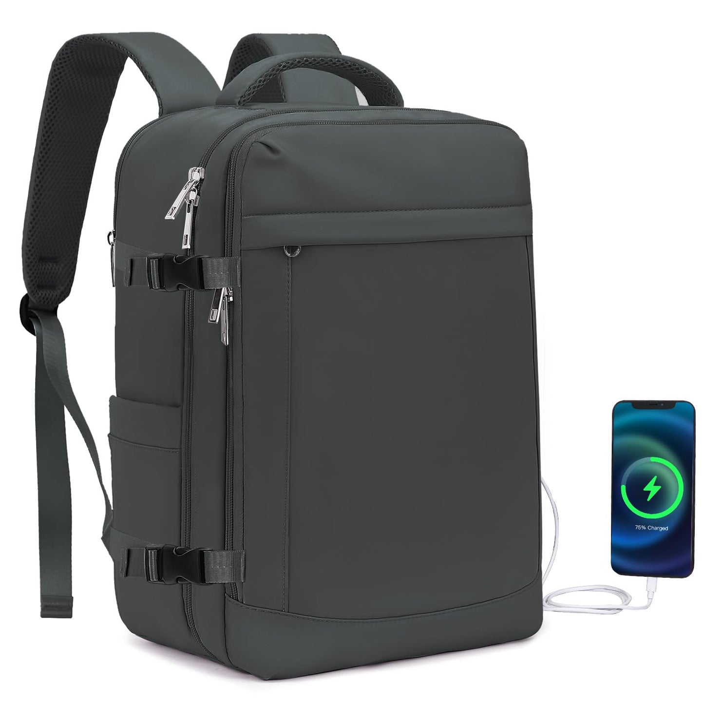 Lossga for Spirit Airlines Personal Item Bag 18x14x8 Inches Travel Bag Mens Travel Backpack for Women Fit Up to 17 inch Weekender Bags With Usb Charging Port Carry on Flight Approved