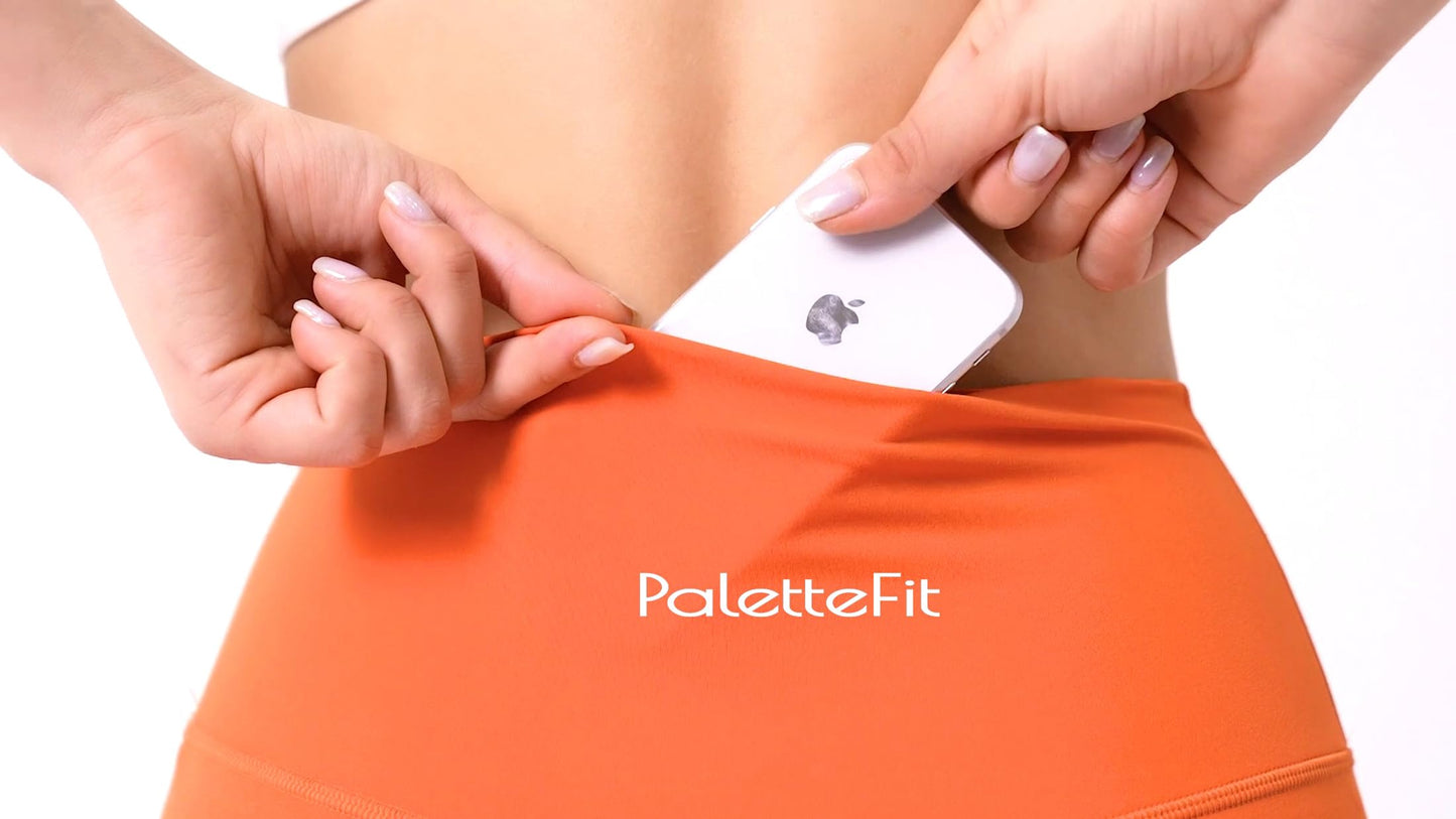 PaletteFit No Front Seam Workout Leggings for Women High Waisted 7/8 Length