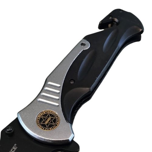 TAC-FORCE Extra Large Grey 10.5" Every Day Carry Hunting, Outdoor Rescue Style Folding Pocket Knife