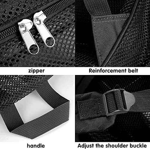 Heavy Duty Mesh Backpack for College & Outdoor Activities - Black