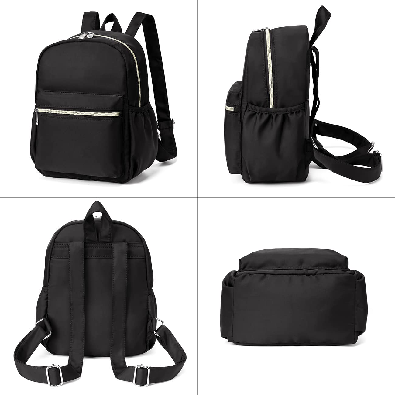 YiXiamo Cute mini tiny small lightweight water repellent pack bag backpack for grils children and adult (black)