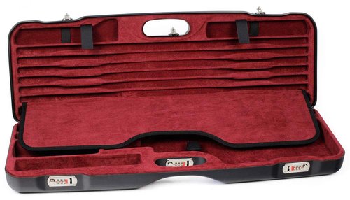 Negrini OU Skeet Single Shotgun Case + Tube Set, Black/Bordeaux, 1659LR-TUBE/5160