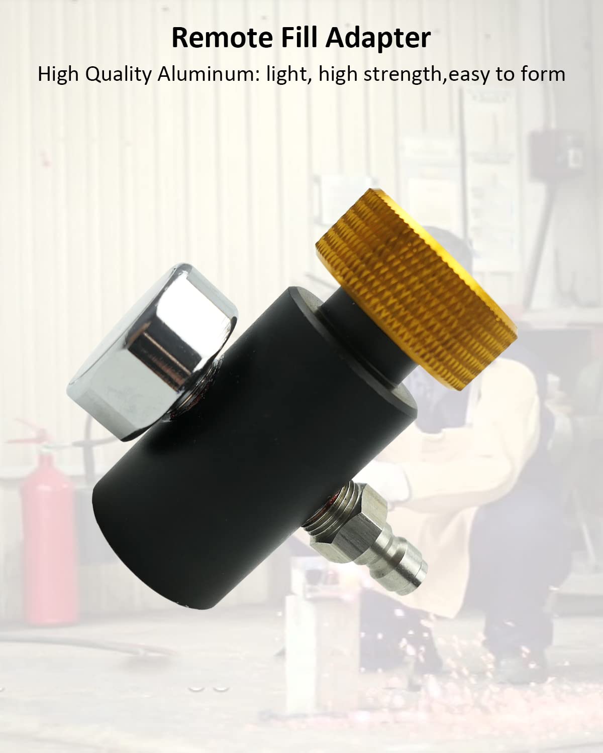 SZRKRLA Paintball Co2 Tank Adapter Compressed Air Fill Station Remote Switch ASA Adapter with 3000psi Gauge