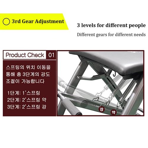 Pilates Chair, Split-Pedal Stability Pilates Chair with 3-Speed Adjustment Resistance,Yoga Fitness Trainer,Foldable Multifunctional Pilates Equipment for Home Use & Gym Workout