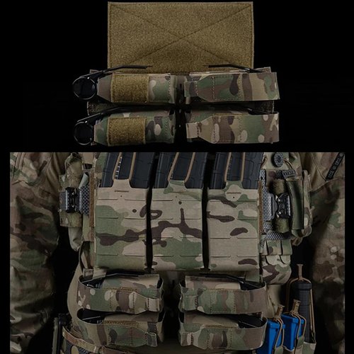 Tactical MOLLE Panel with Hook and Loop for Tactical Vest Chest Rig Airsoft Paintball