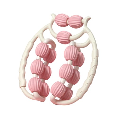 Leg Massager Roller Deep Tissue Massage Tool Foam Roller Handheld for Bodybuilding, Indoor, Pink