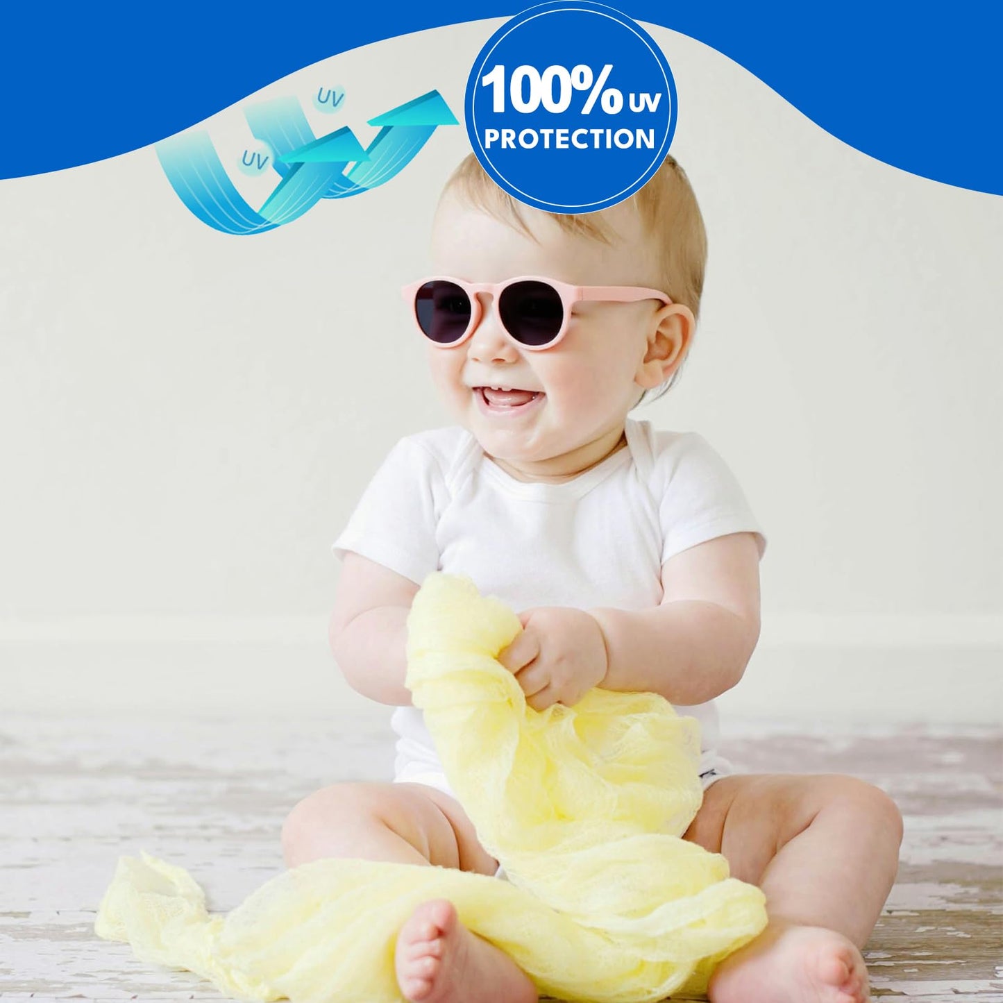 HXS 2-Pack Toddler Polarized Sunglasses UV400 with Strap