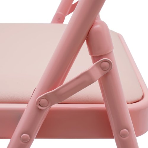 XUFOPLY Yoga Auxiliary Chair, Foldable Balance Handstand Training Tool Yoga Equipment Yoga Stretch Chair with Lumbar Back Support for Home Fitness & Stress Relief (Pink)