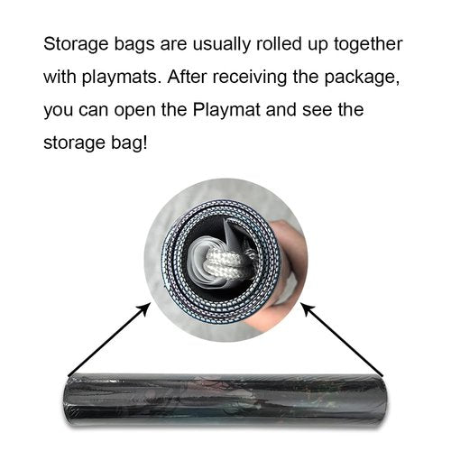 MTG Playmat Size 24x14in Free Storage Bags Non-Slip Backing, Ideal for Card Game Enthusiasts TCG Playmat (Shadow Dragon-No Deck)