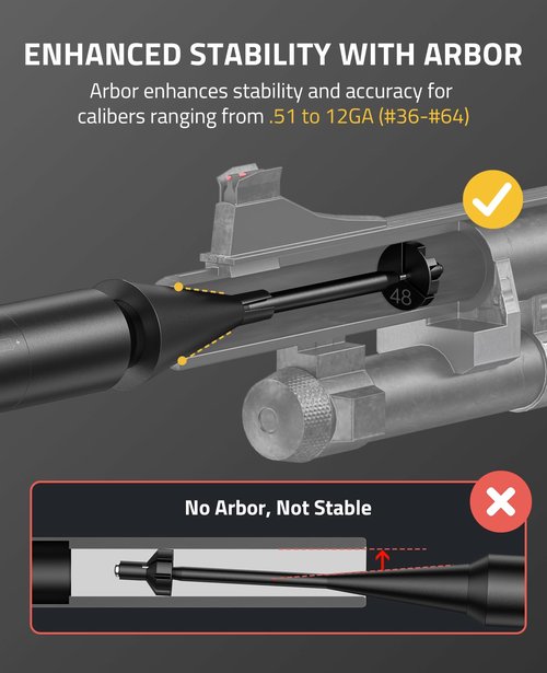 CVLIFE 2-in-1 Green Laser Bore Sight with Scope Level Kit Bore Sight Laser with 64 Adapter Fits .17 to 12GA Calibers Scope Bubble Level and Magnetic Scope Leveling Tool