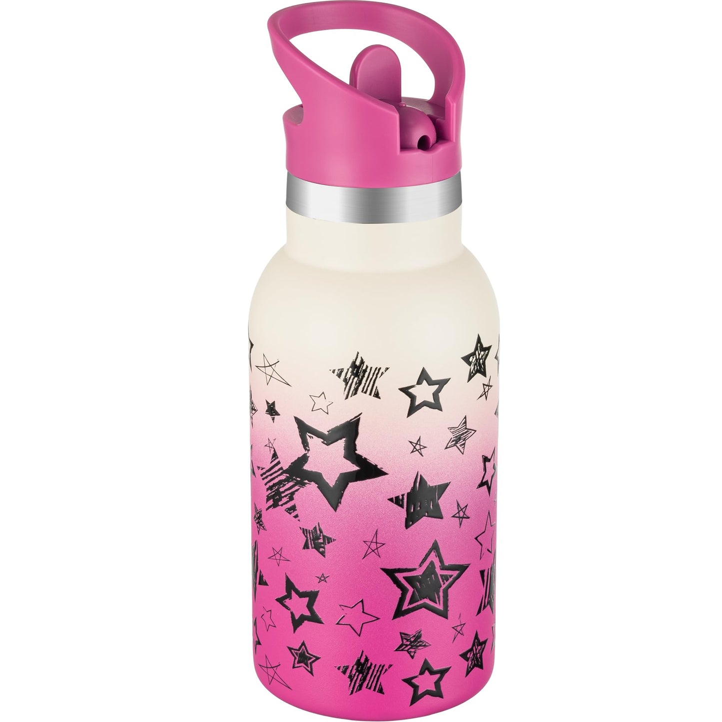 TAKYIT 12oz Kids Water Bottle – Insulated Stainless Steel Bottle with Straw Lid, BPA-Free, Leak-Proof, for Toddlers & School Use
