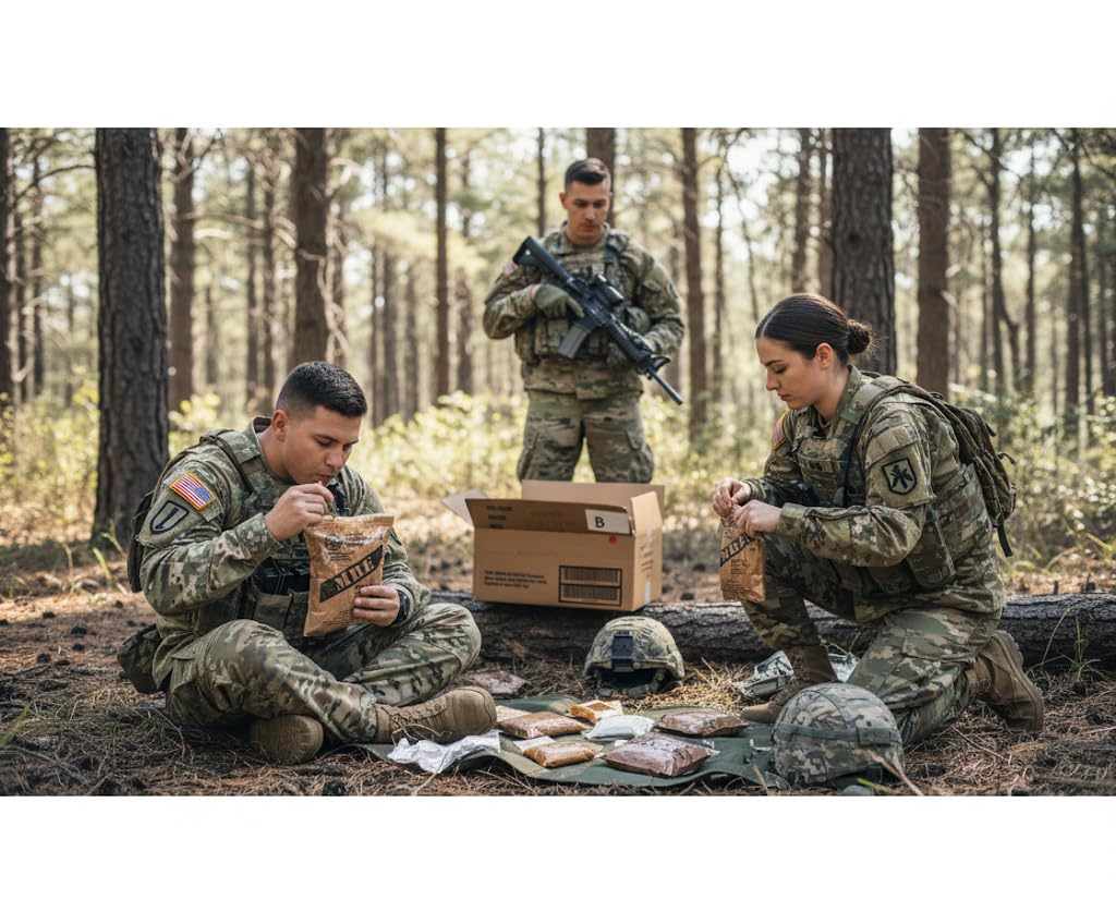 2026 Inspection U.S. Military Surplus MREs A and B Case – 2 Cases of 12 each Meals ready Eat | Genuine Military Rations with Flameless Heaters | Long Shelf-Life Emergency Food Supply