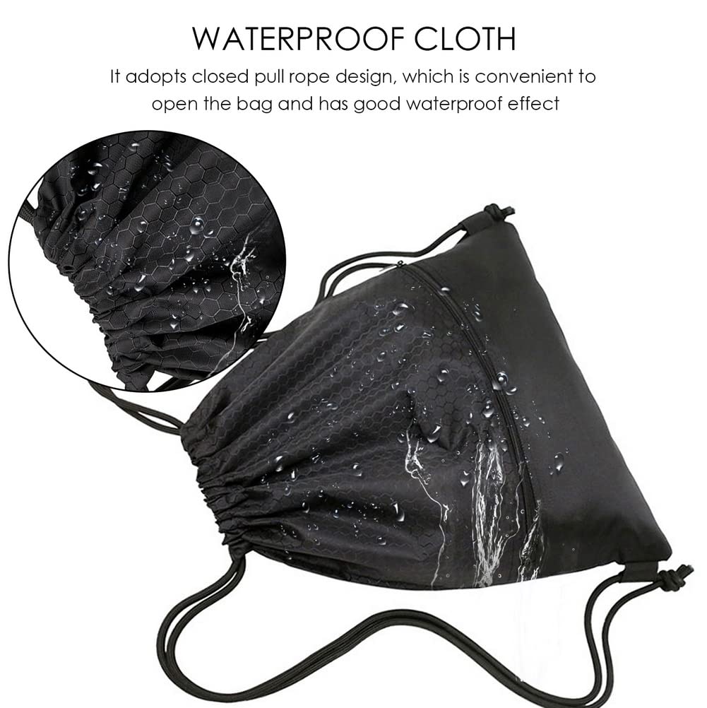 Drawstring Backpack Bag, Sports Gym Sackpack with Zipper Pocket