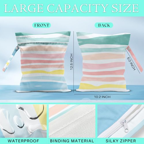 NGLIV Microfiber Oversized Lightweight Beach Towel for Adults Women Men, Beach Towel, Wet Bag Cosmetic Bag, Pool Waterproof Wet Bags, Summer Travel Essentials, Gifts for Women - Rainbow (2-Piece Set)