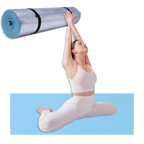 Zaagot 6mm Thick Mat Exercise Gym Fitness Workout Pad Camping Blue EVA