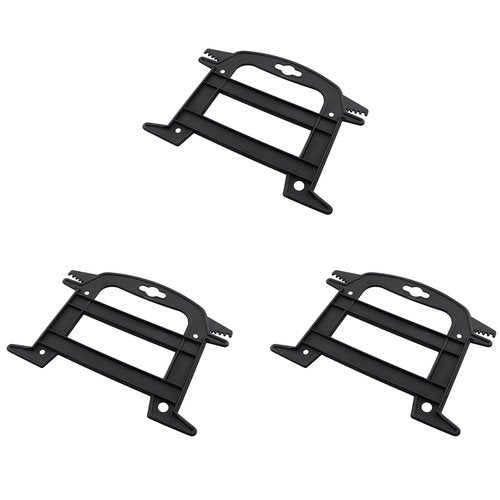 KKUANG 3PCS 6 Inch Black Plastic Storage Cord Wrap Stand Double Tooth Outdoor Bobbin Winder for Organising Wire