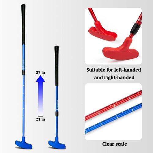 THIODOON Golf Putters for Men and Women Two-Way Kids Putter Mini Golf Putter for Right or Left Handed Golfers Adjustable Length Golf Putter Suitable for Children, Teenagers and Adults
