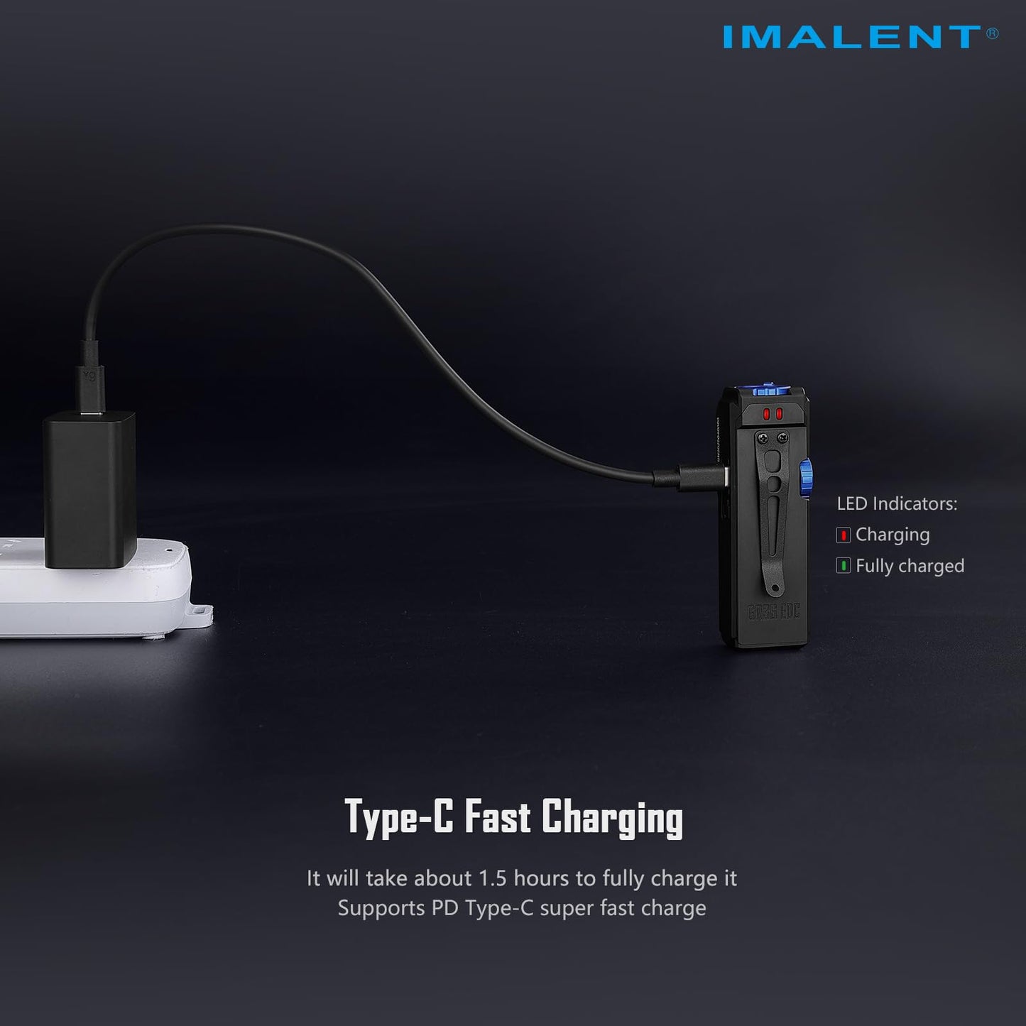 IMALENT GR36 Rechargeable EDC Flashlight, 2800 Lumens Compact Pocket Light with Clip & Magnetic Base, USB-C Charging Portable Work Flashlight for Camping, Repair, Emergency Everyday Carry