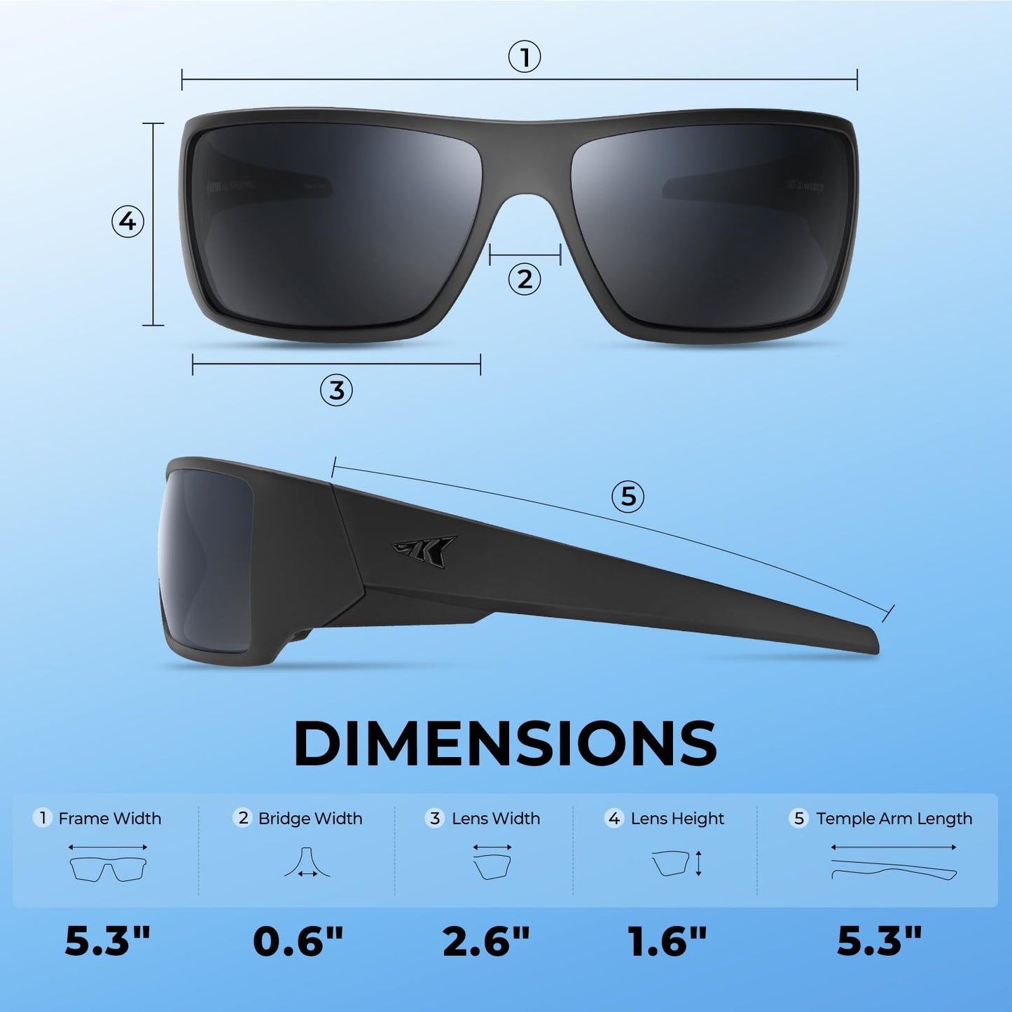 KastKing Iditarod Polarized Sport Sunglasses,PuriVex Protective Lens Coating Fishing Sunglasses,Ideal for Driving Fishing Cycling and Running,UV400 Protection,Durable Grilamid Frame