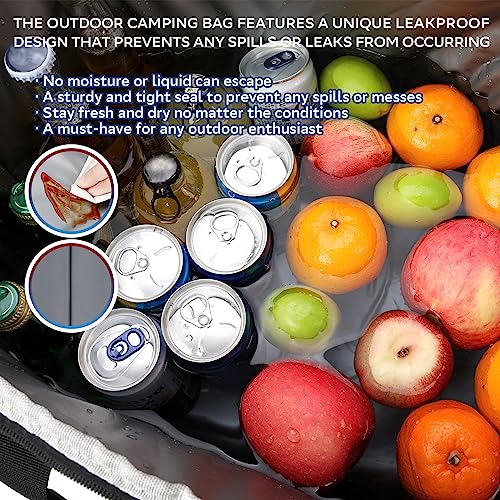 Grey Portable Soft Cooler Bag - 60 Can Insulated Camping Cooler