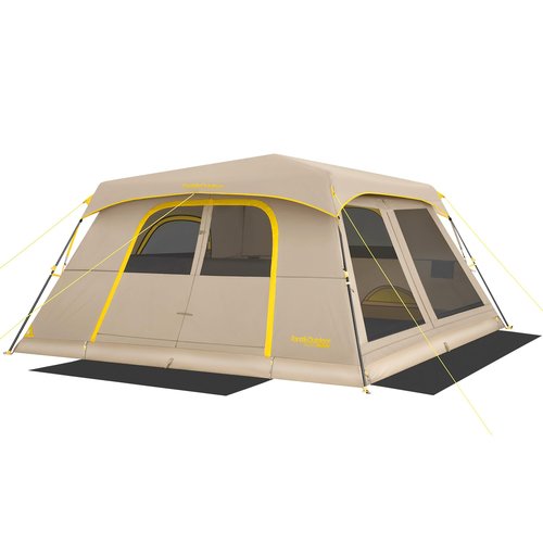 FanttikOutdoor Zeta C10 Air Camping Tent, Lightweight 10 Person Instant Cabin Tent Setup in 60s, 20% Lighter, Ultralight with Carry Bag for Family Camping & Hiking, Upgraded Ventilation
